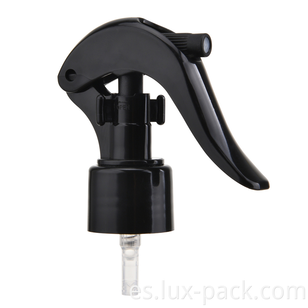 Factura 20/22/28/410 100 ml cabezal de bomba de plástico doméstico mini gatillo spray negro para botella
